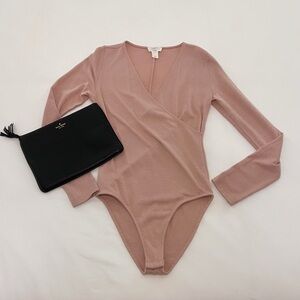 NWOT LOFT Faux Wrap Stretch Bodysuit